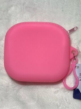 🌸 Bright Pink Silicone Zipper Pouch Coin Purse 🌸